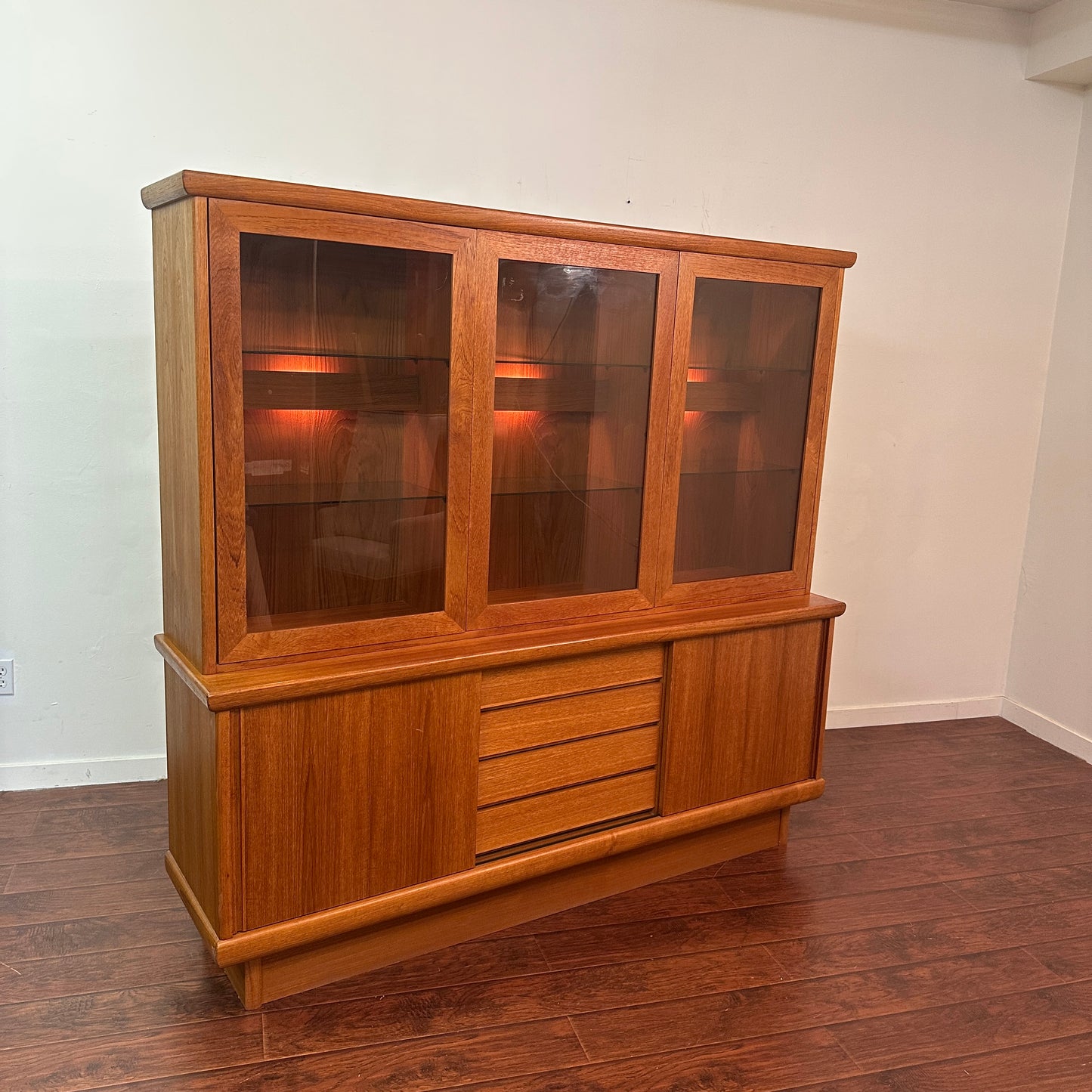 Mid-Century Modern Danish Teak Buffet Hutch