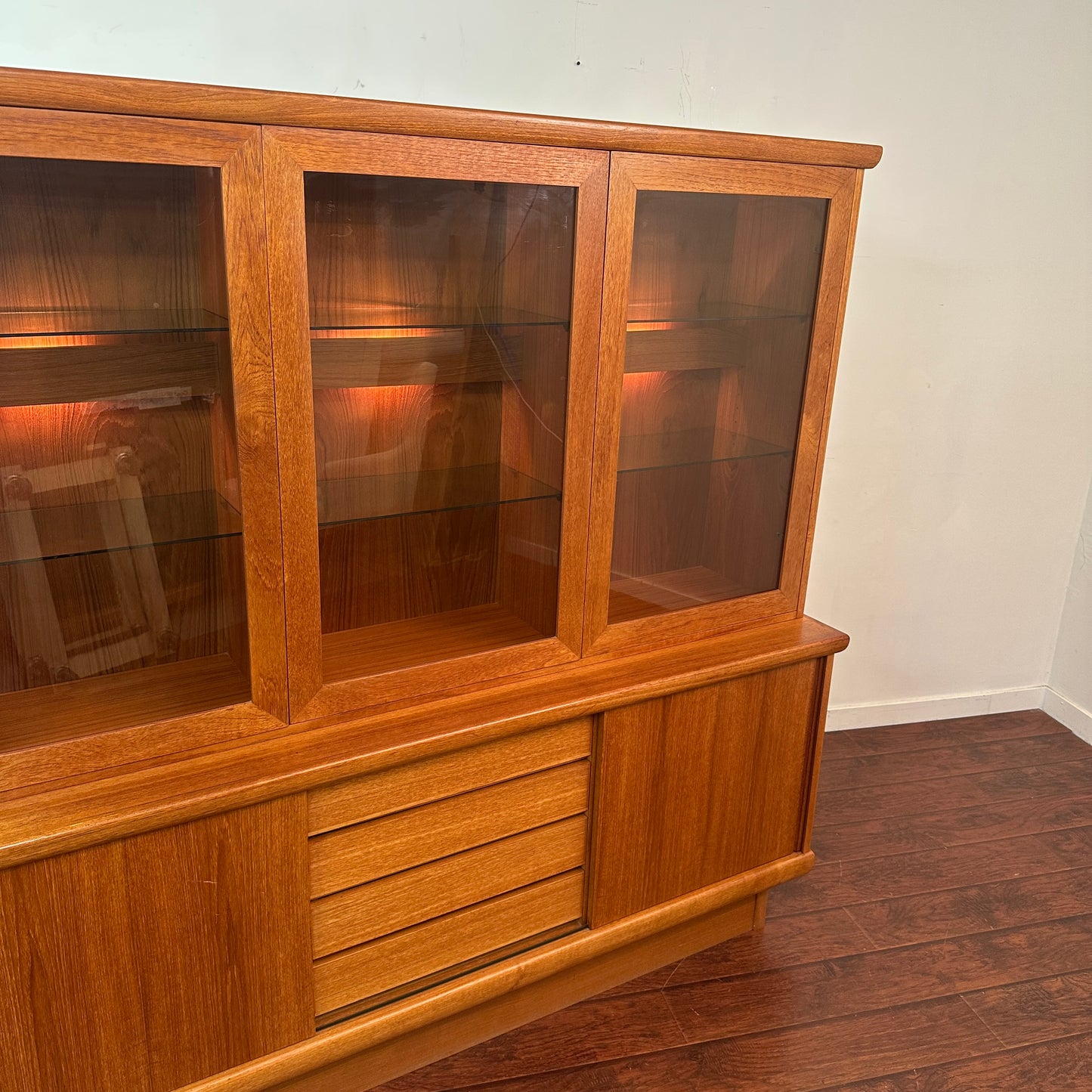 Mid-Century Modern Danish Teak Buffet Hutch