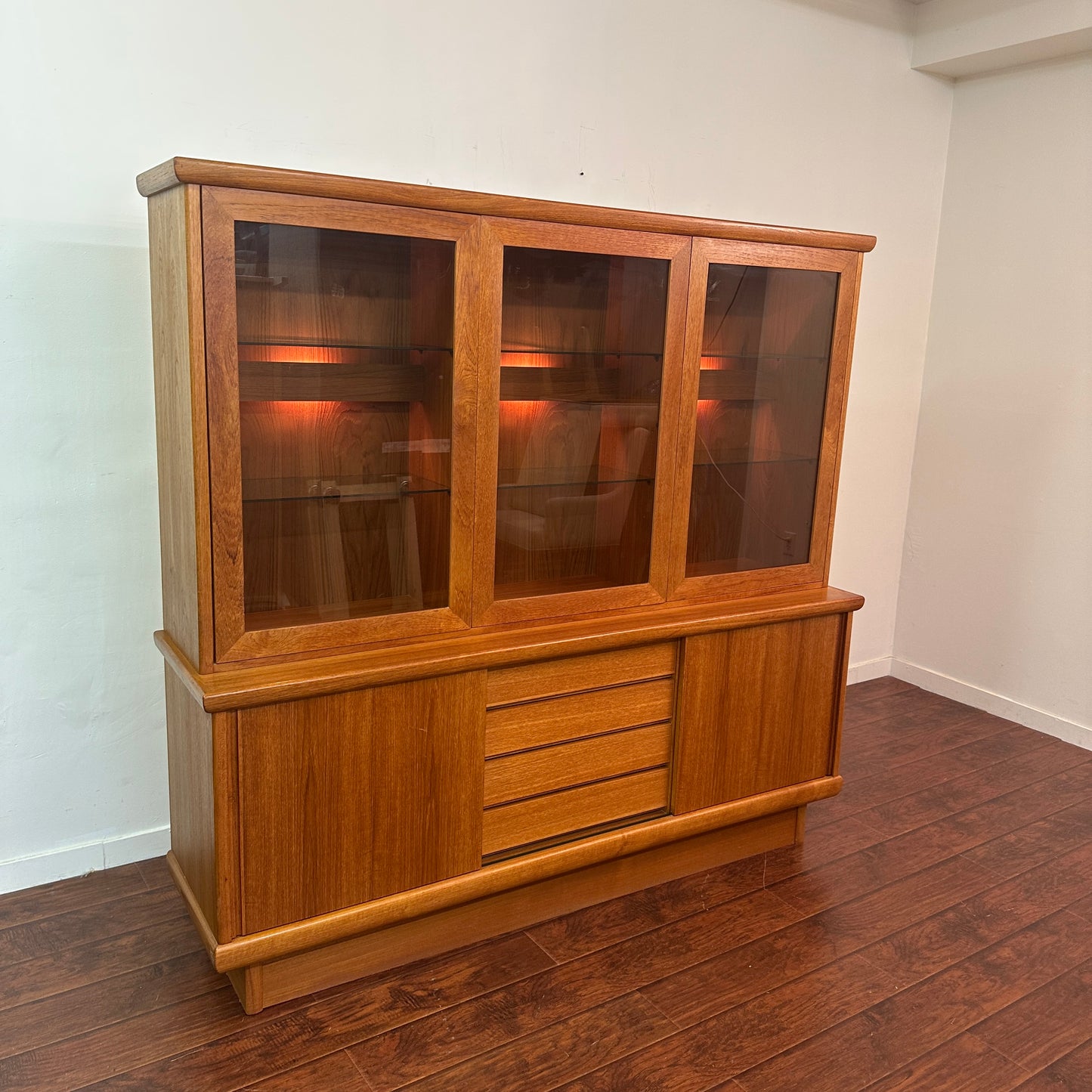 Mid-Century Modern Danish Teak Buffet Hutch