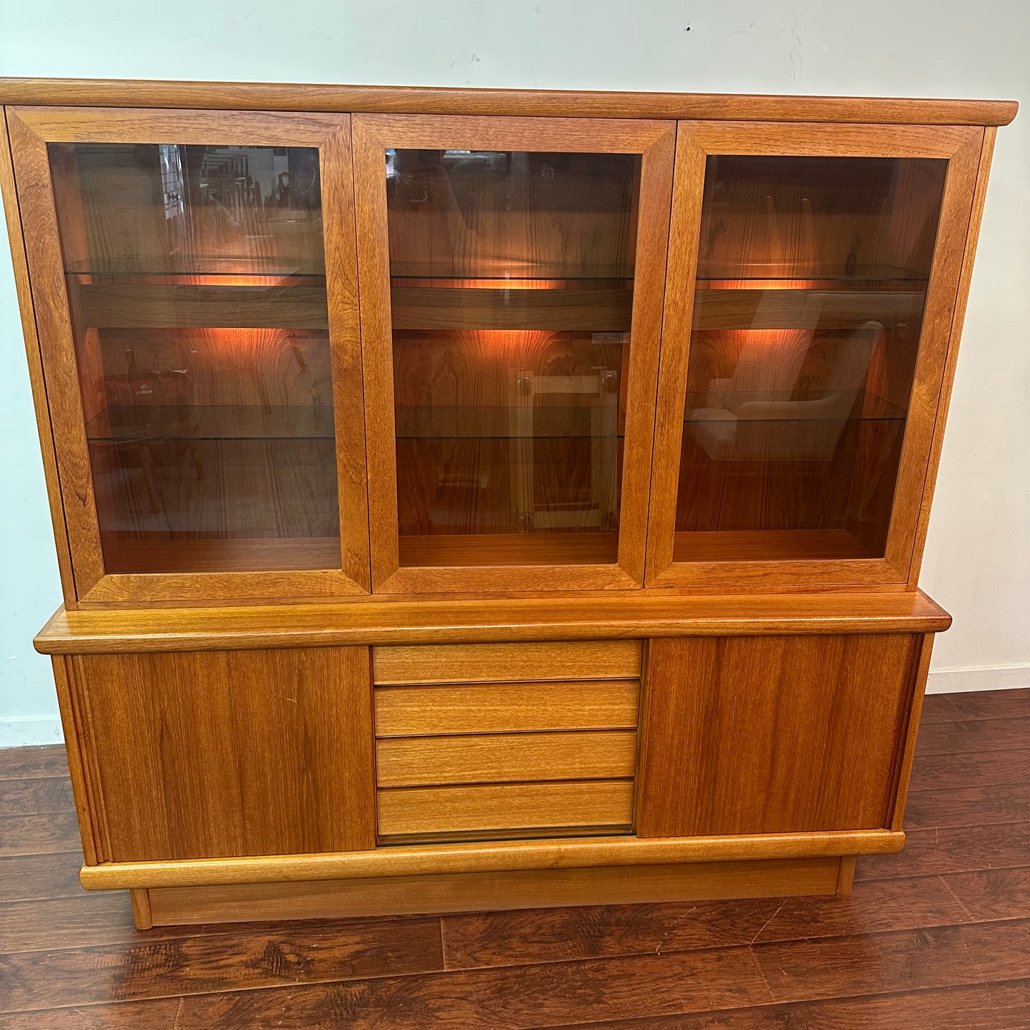 Mid-Century Modern Danish Teak Buffet Hutch