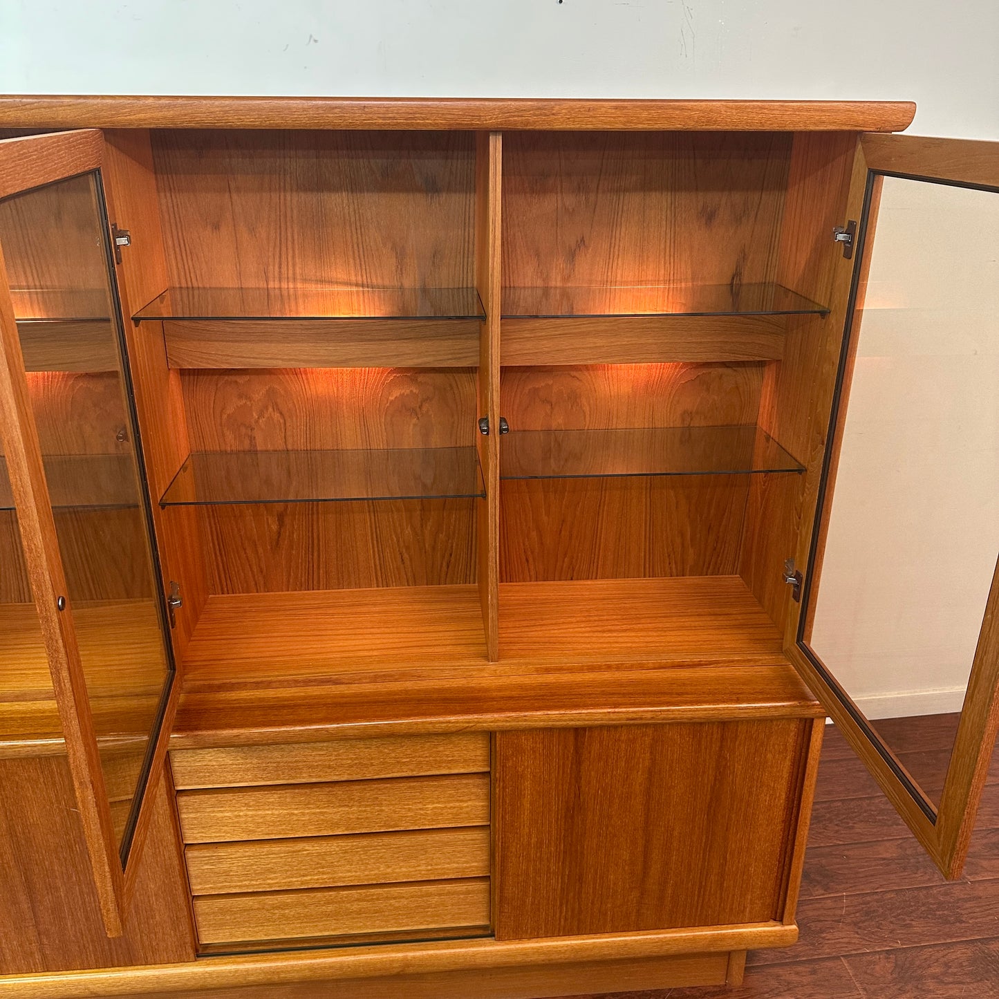Mid-Century Modern Danish Teak Buffet Hutch