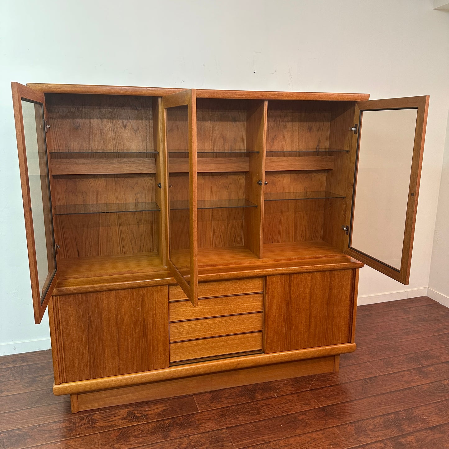 Mid-Century Modern Danish Teak Buffet Hutch