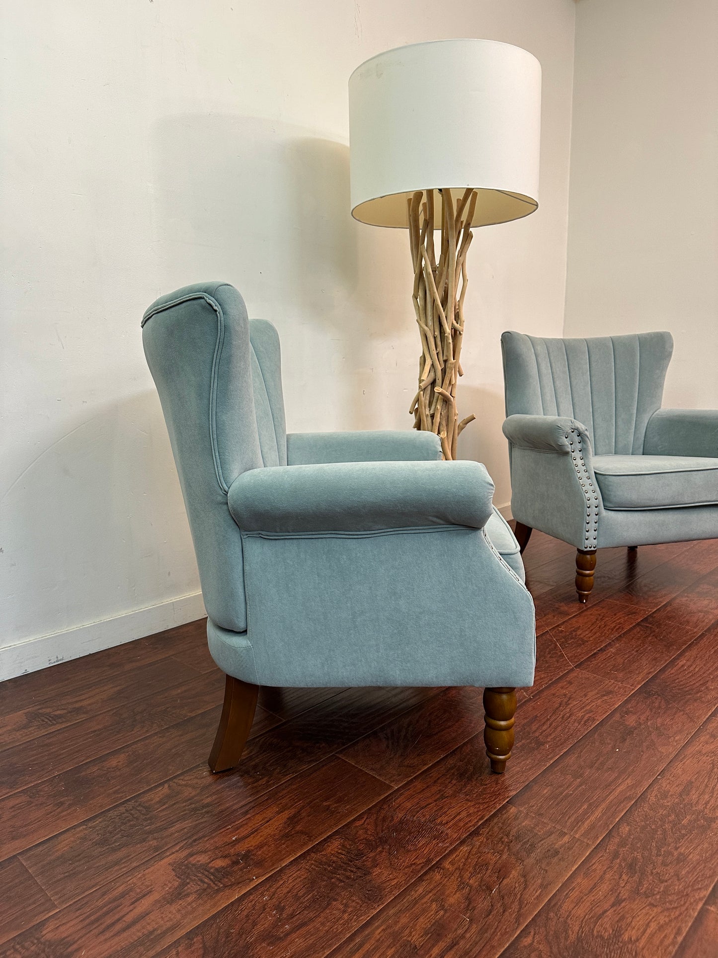 Alcott Hill Teal Accent Chairs (x2)