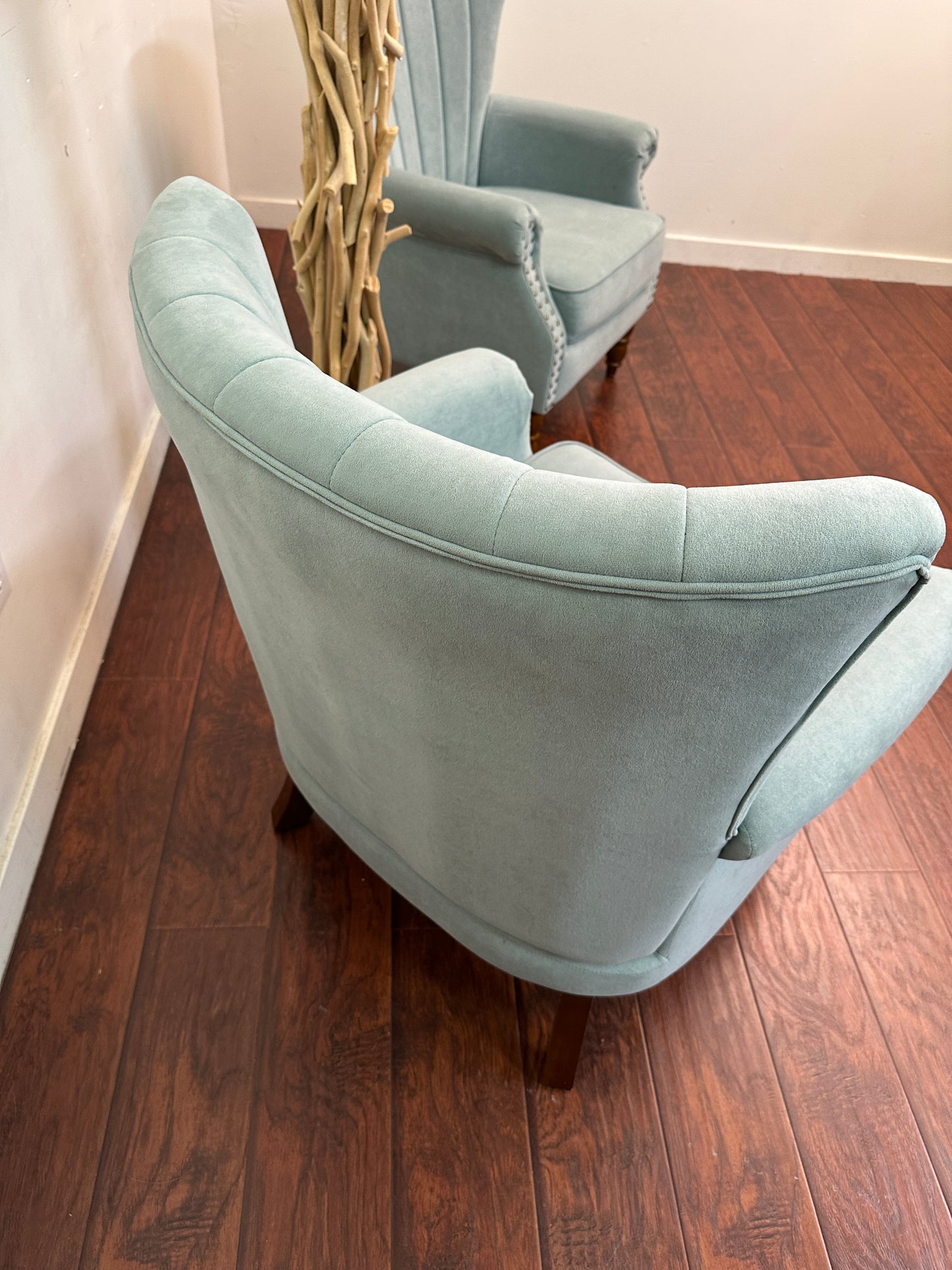 Alcott Hill Teal Accent Chairs (x2)