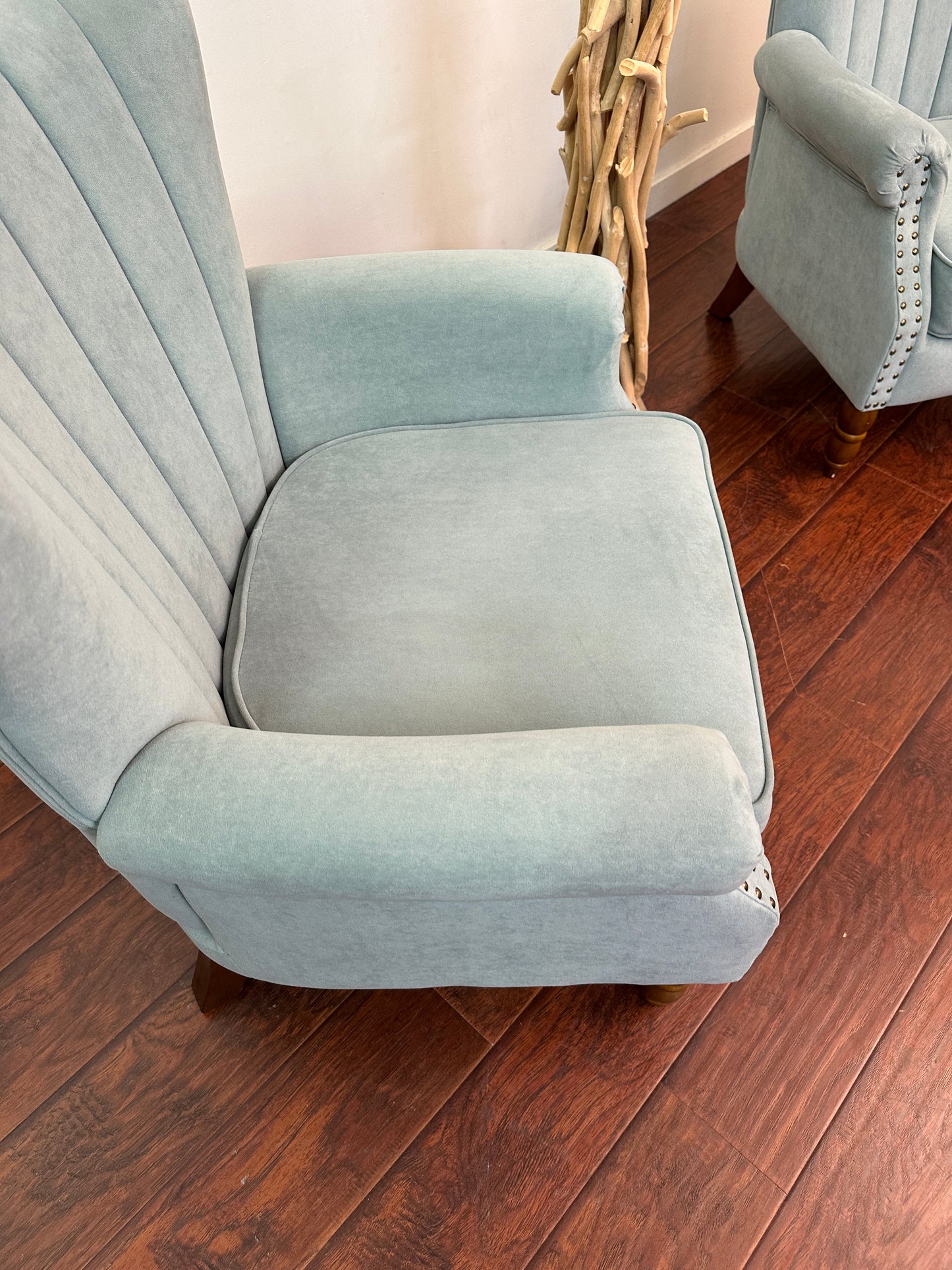 Alcott Hill Teal Accent Chairs (x2)