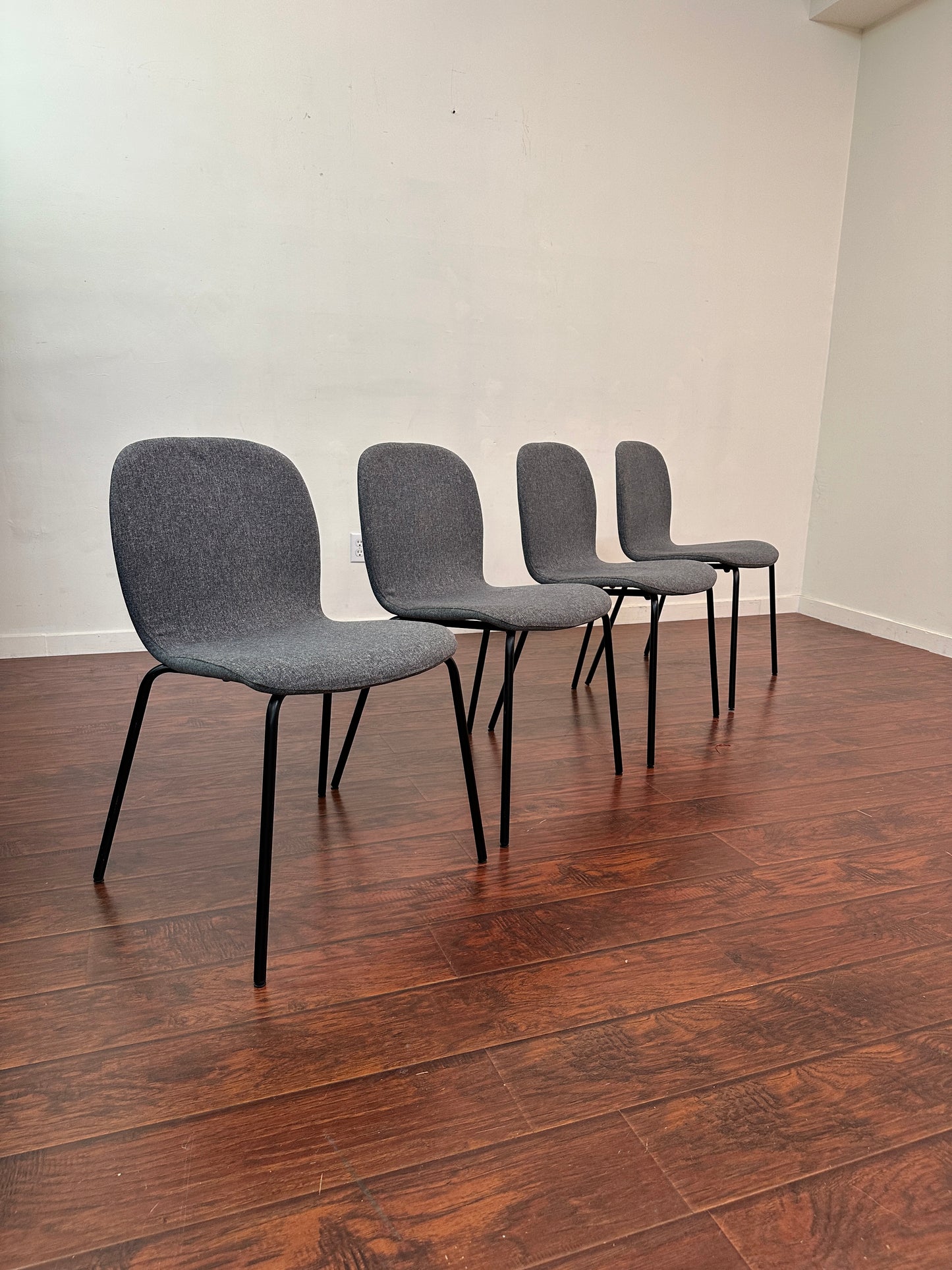 Stackable Grey Dining Chairs (x4)