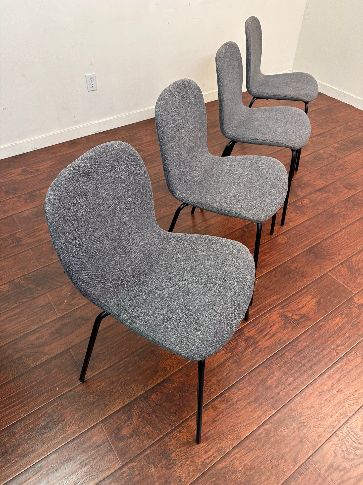 Stackable Grey Dining Chairs (x4)