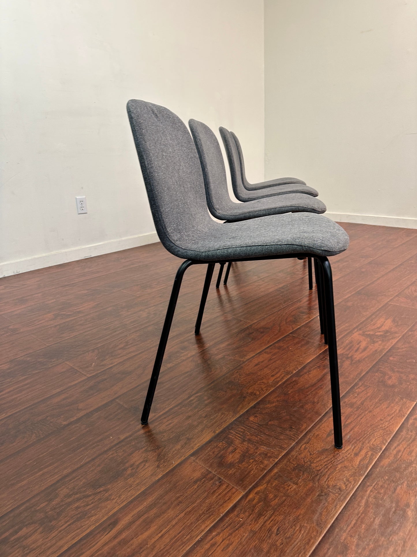 Stackable Grey Dining Chairs (x4)