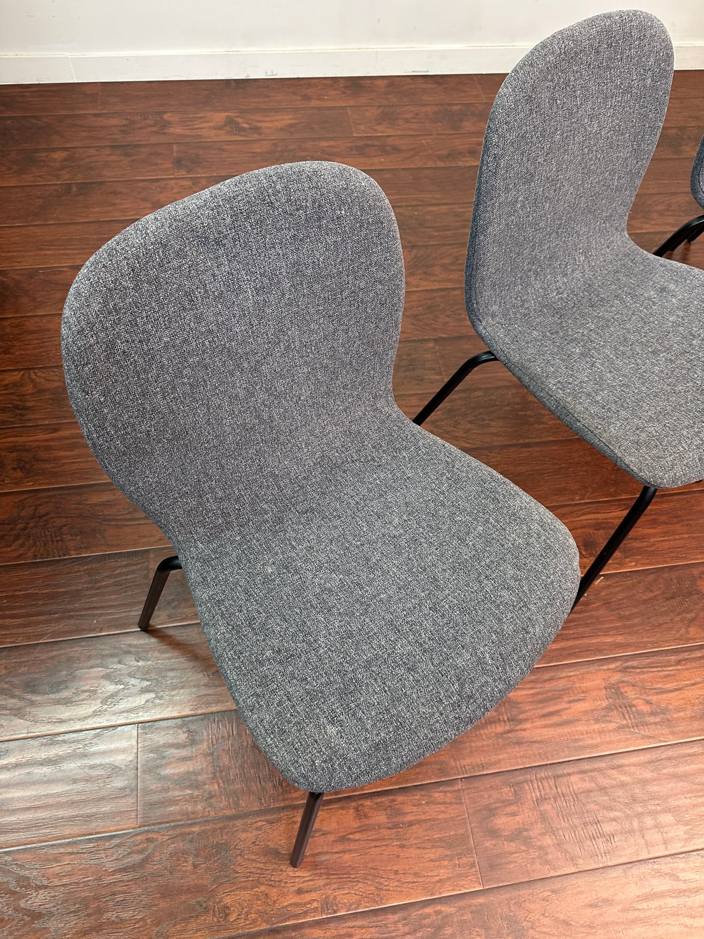 Stackable Grey Dining Chairs (x4)