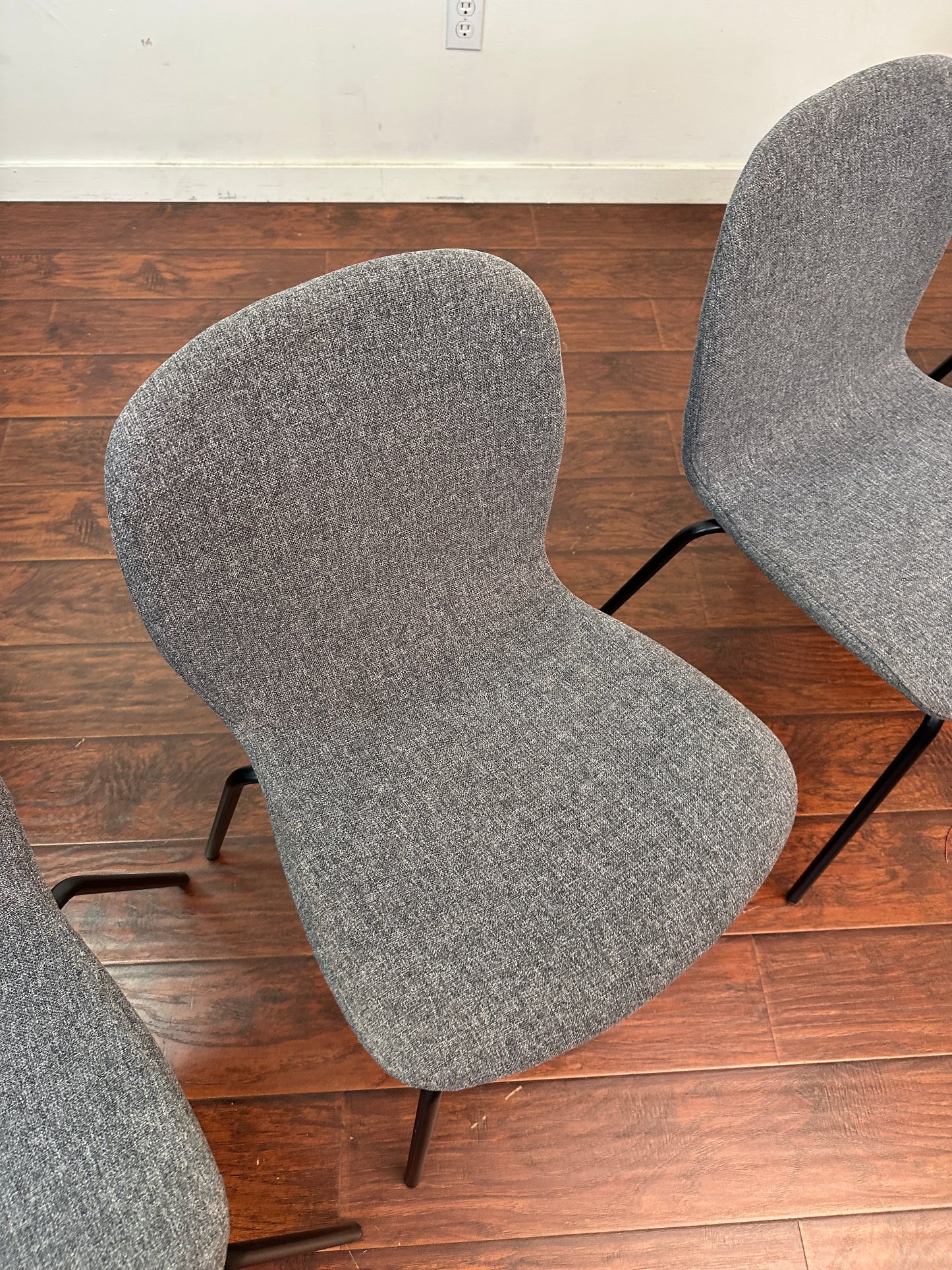 Stackable Grey Dining Chairs (x4)