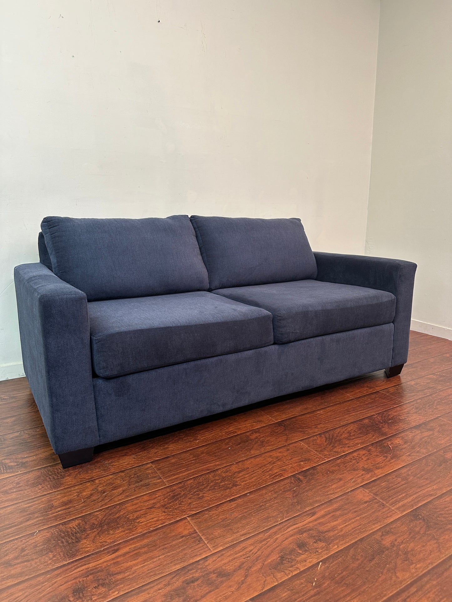 Blue Fabric Sofa Bed