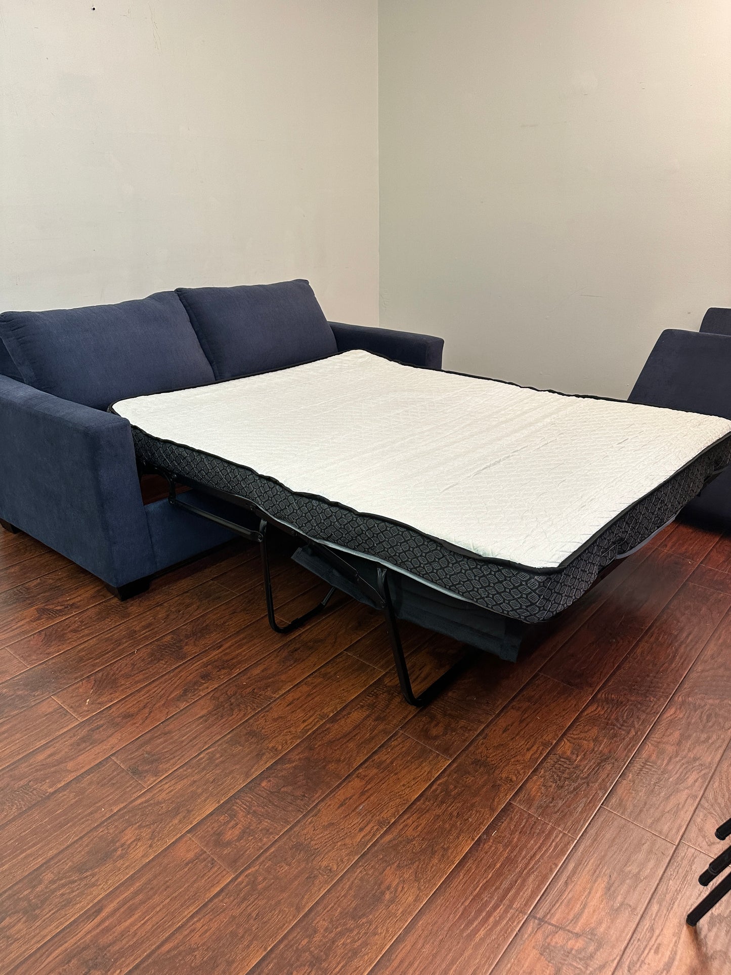 Blue Fabric Sofa Bed