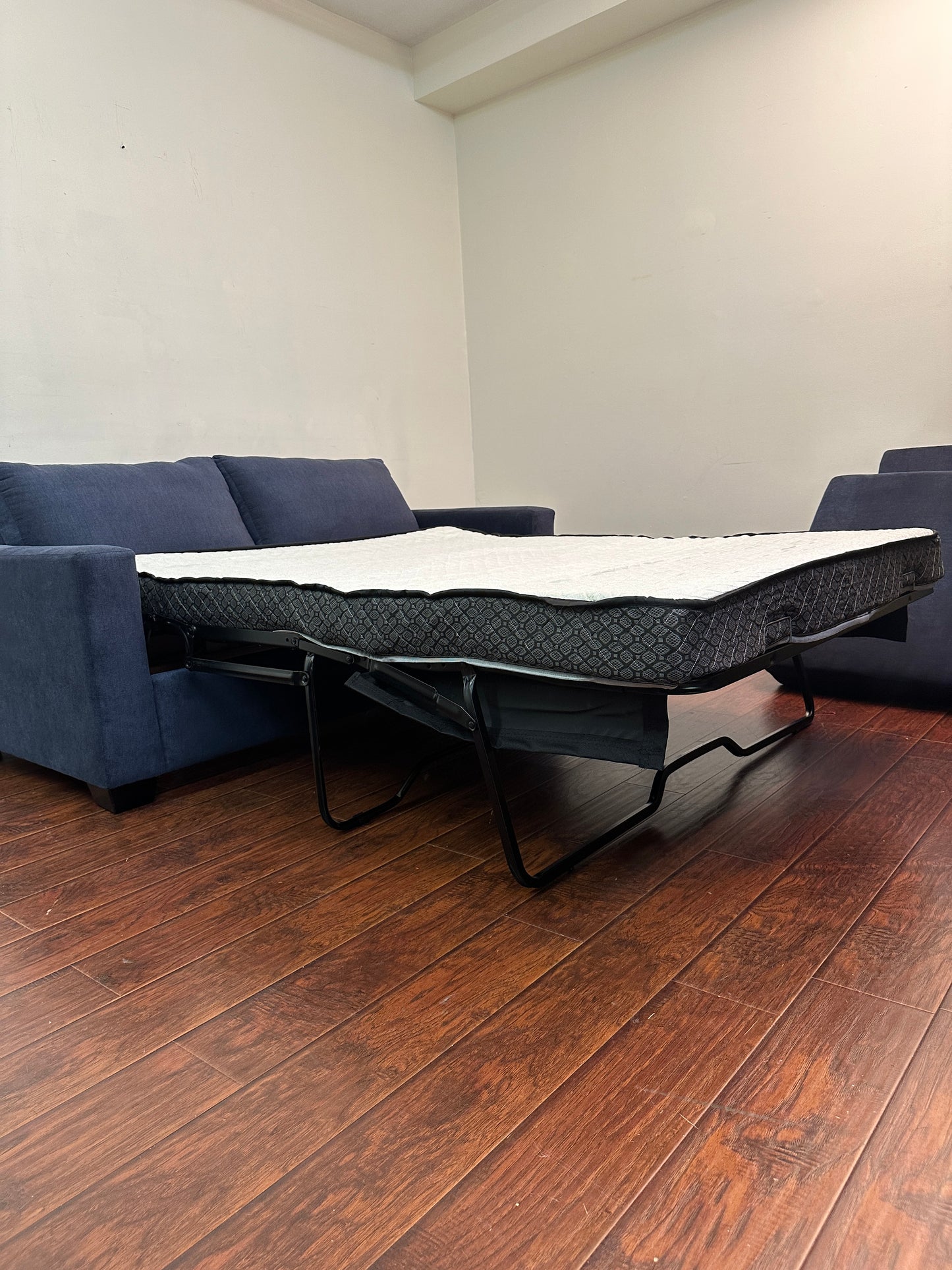 Blue Fabric Sofa Bed