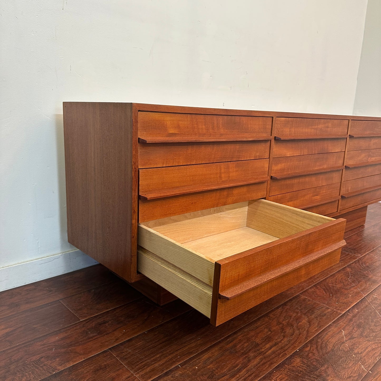 Scandinavian 9 Drawers Mid-Century Teak Dresser