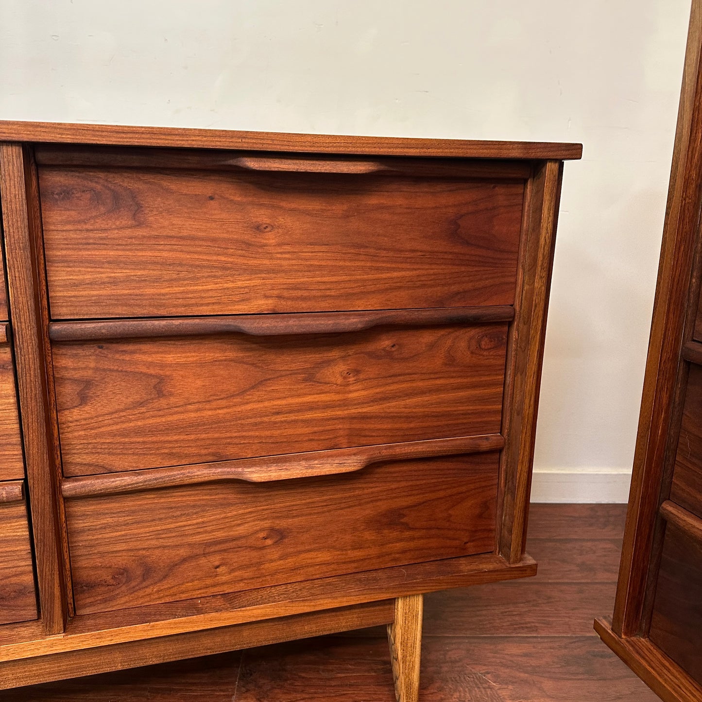 Walnut Mid-Century Dresser Set