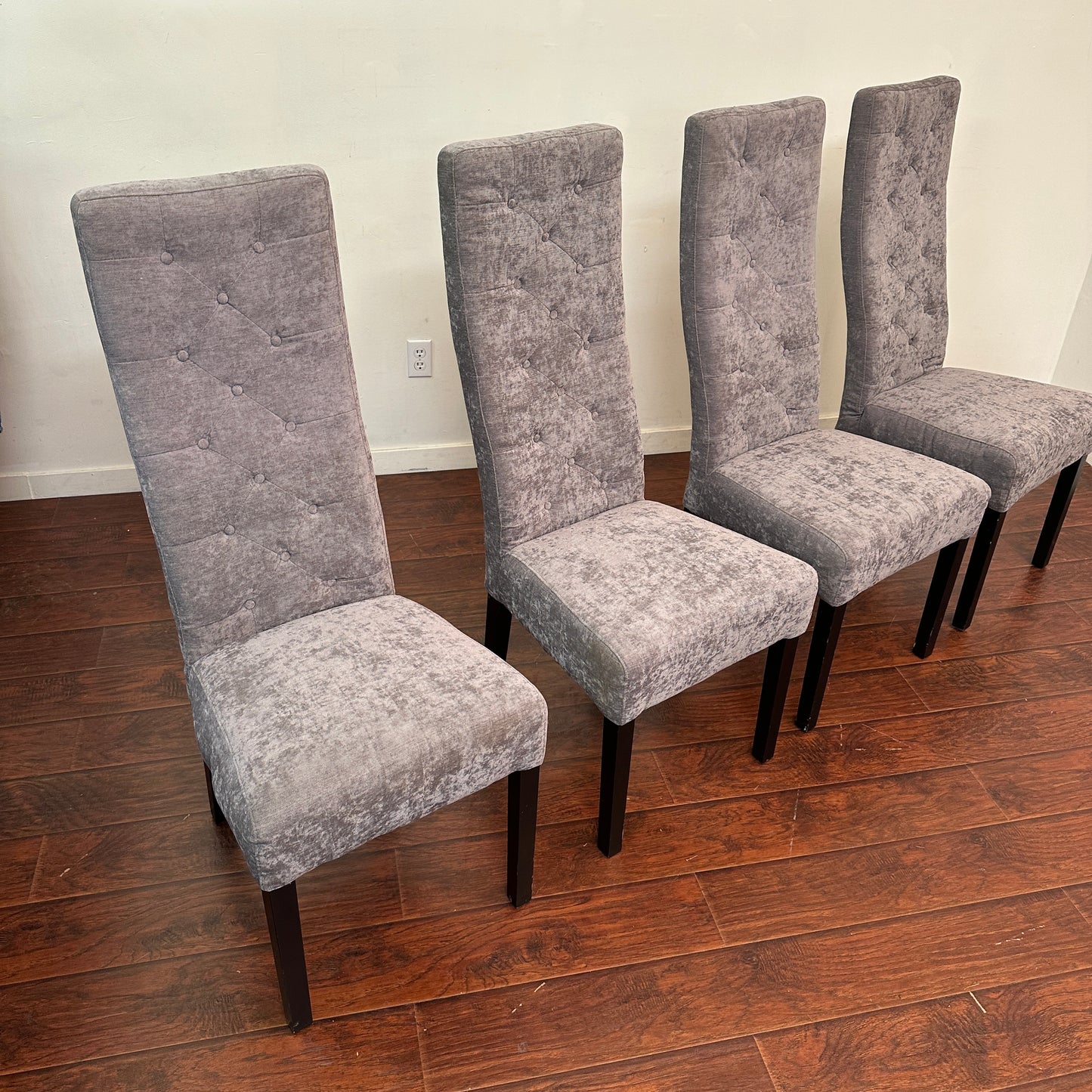 Modern High Back Dining Chairs (x4)