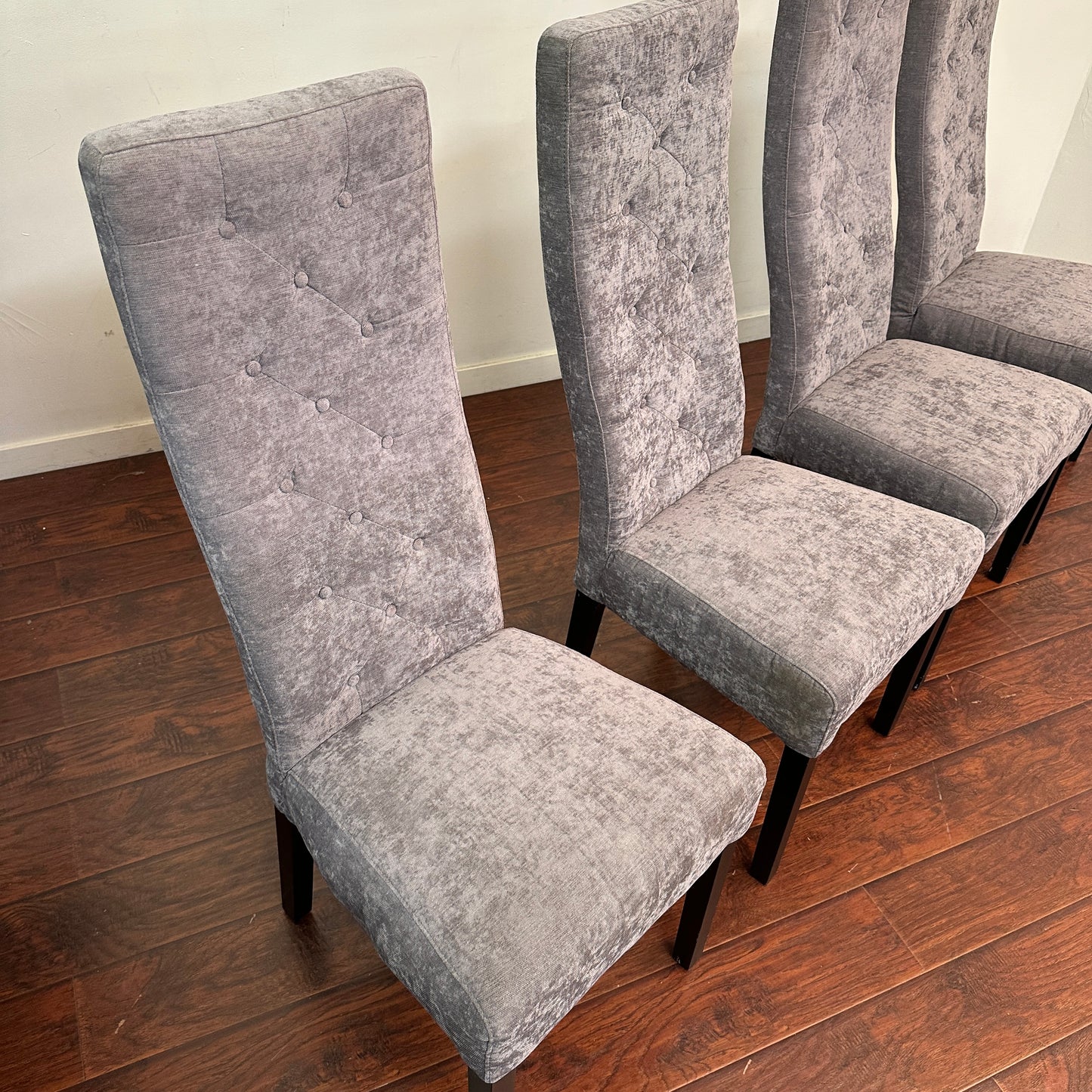 Modern High Back Dining Chairs (x4)
