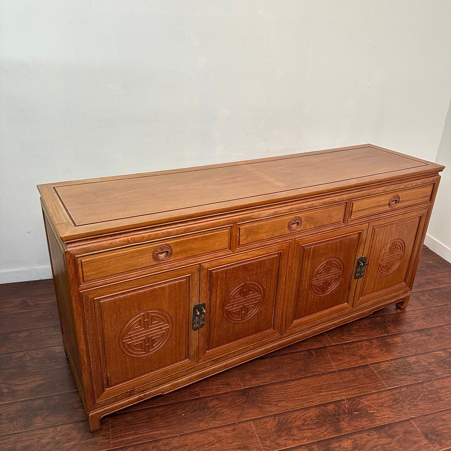 Oriental Ming Asian Rosewood Sideboard