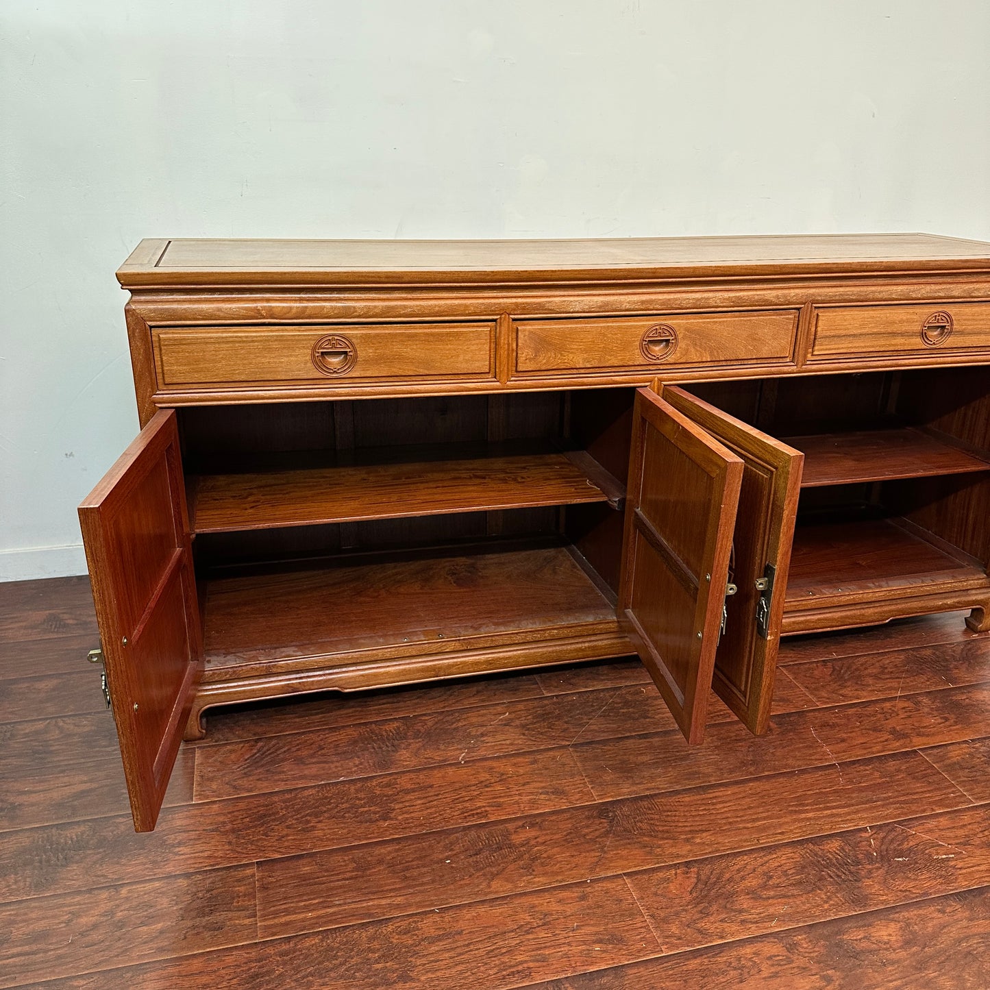 Oriental Ming Asian Rosewood Sideboard