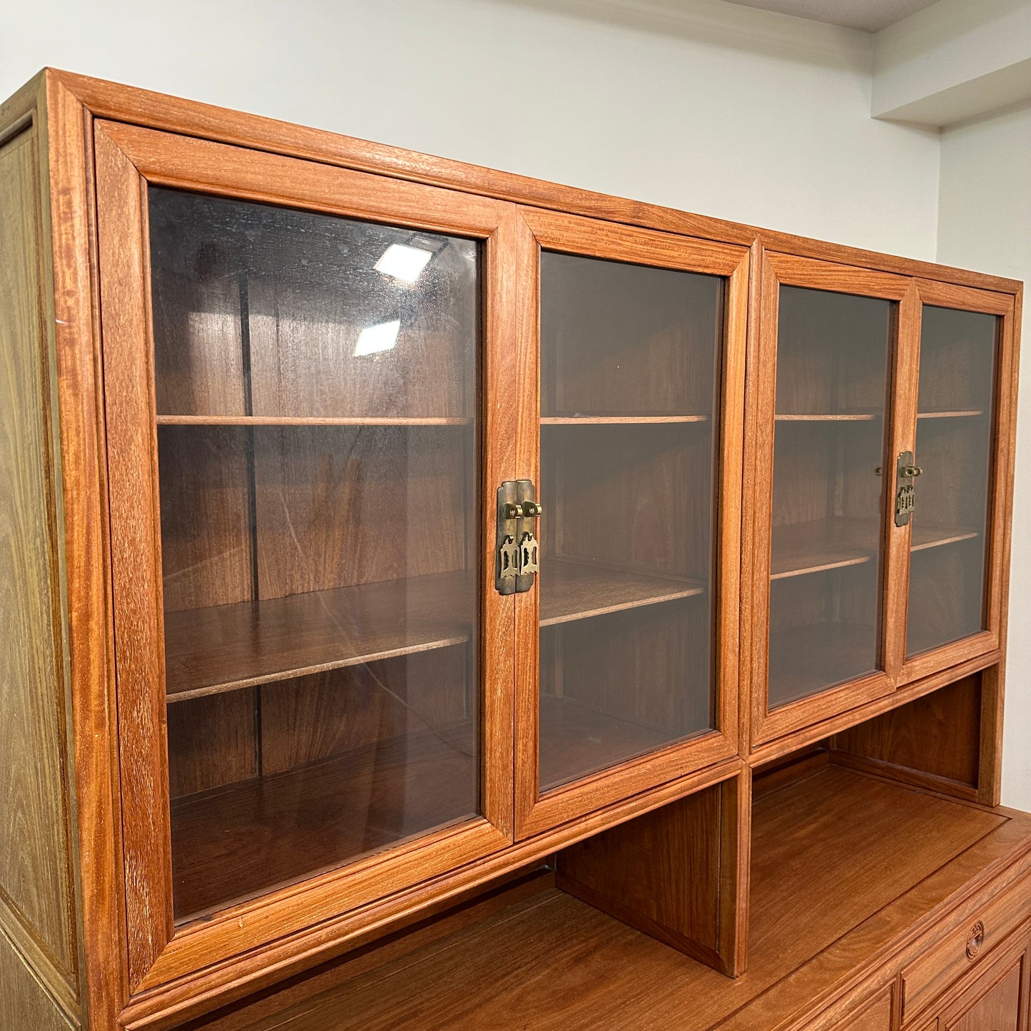 Oriental Ming Asian Rosewood Display Cabinet