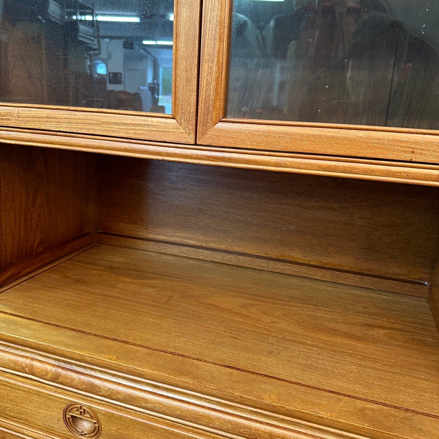 Oriental Ming Asian Rosewood Display Cabinet