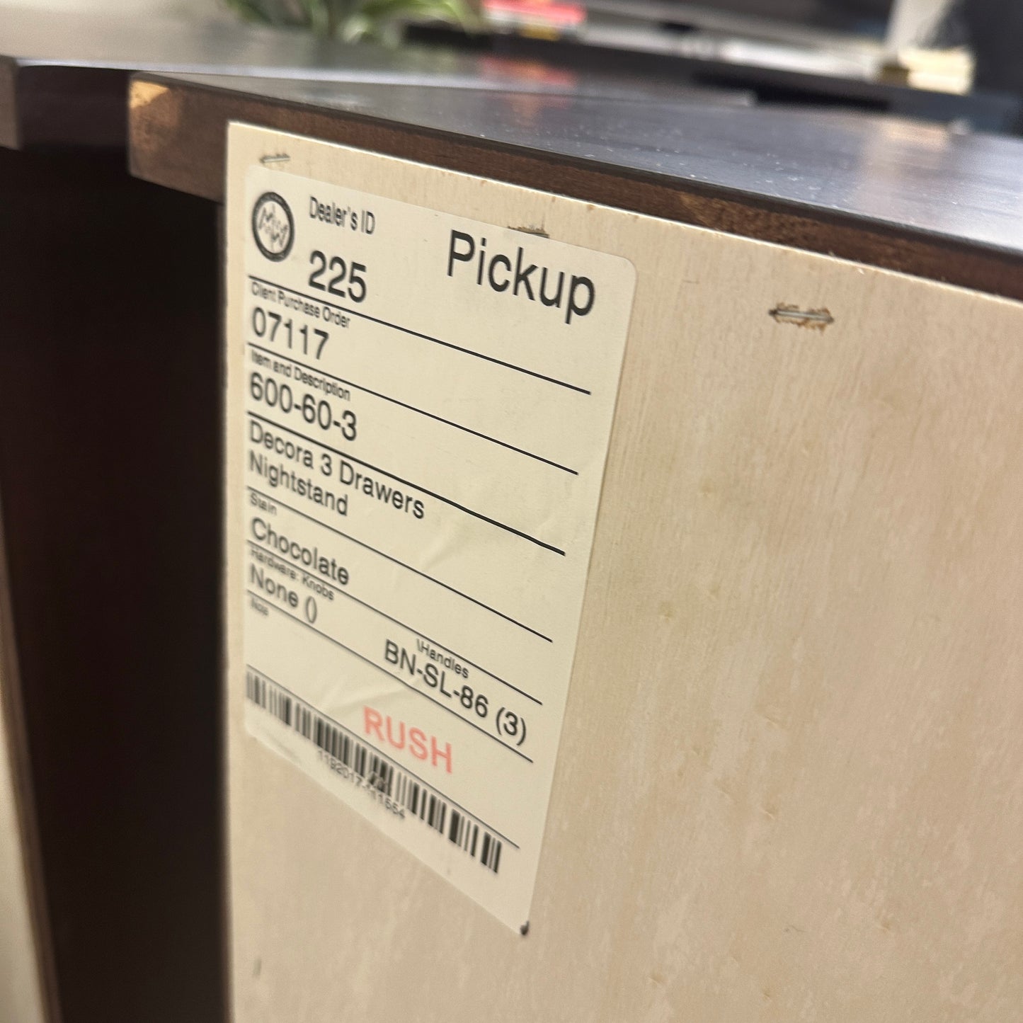 Solid Wood Chocolate Stain Nightstands (set of 2)