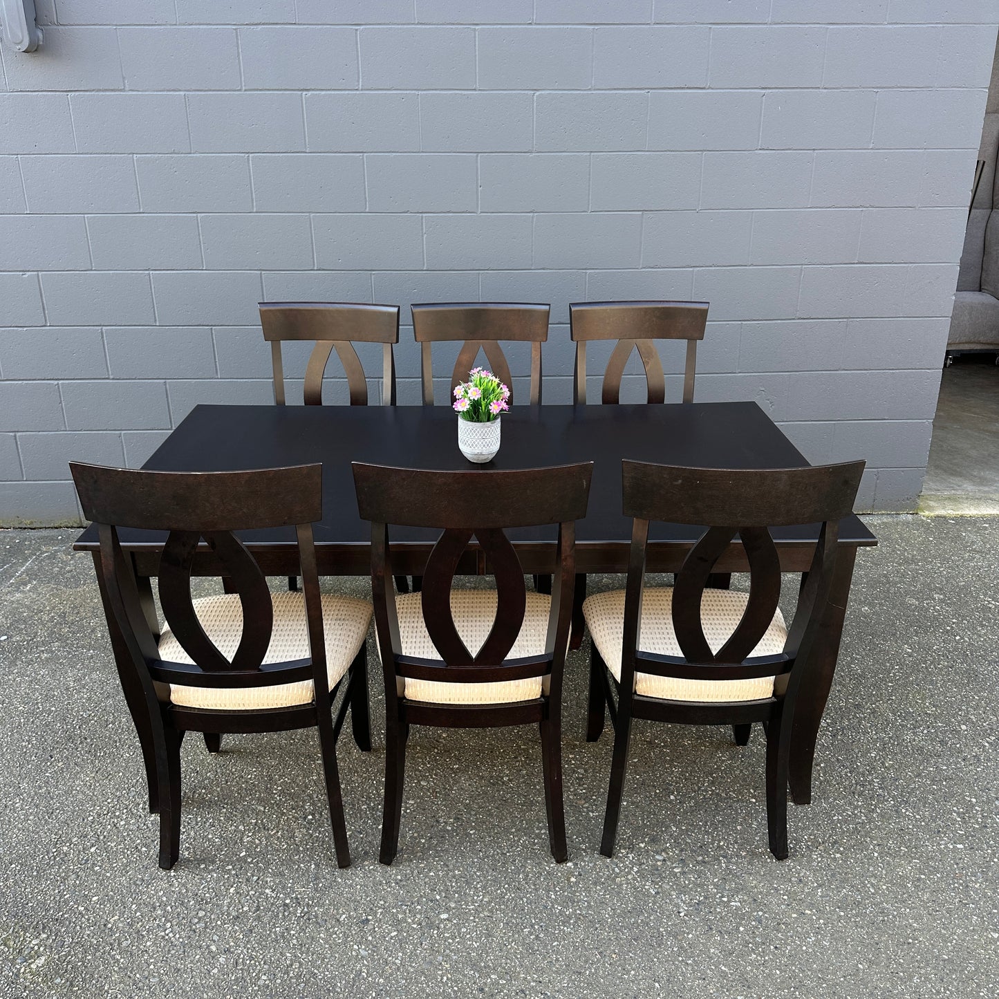 Canadel Quickship Gray 7-Piece Dining Set