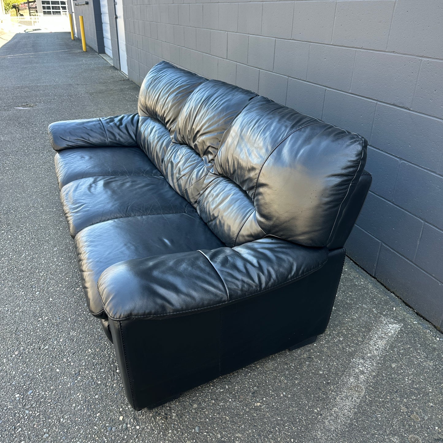 Black Leather Sofa