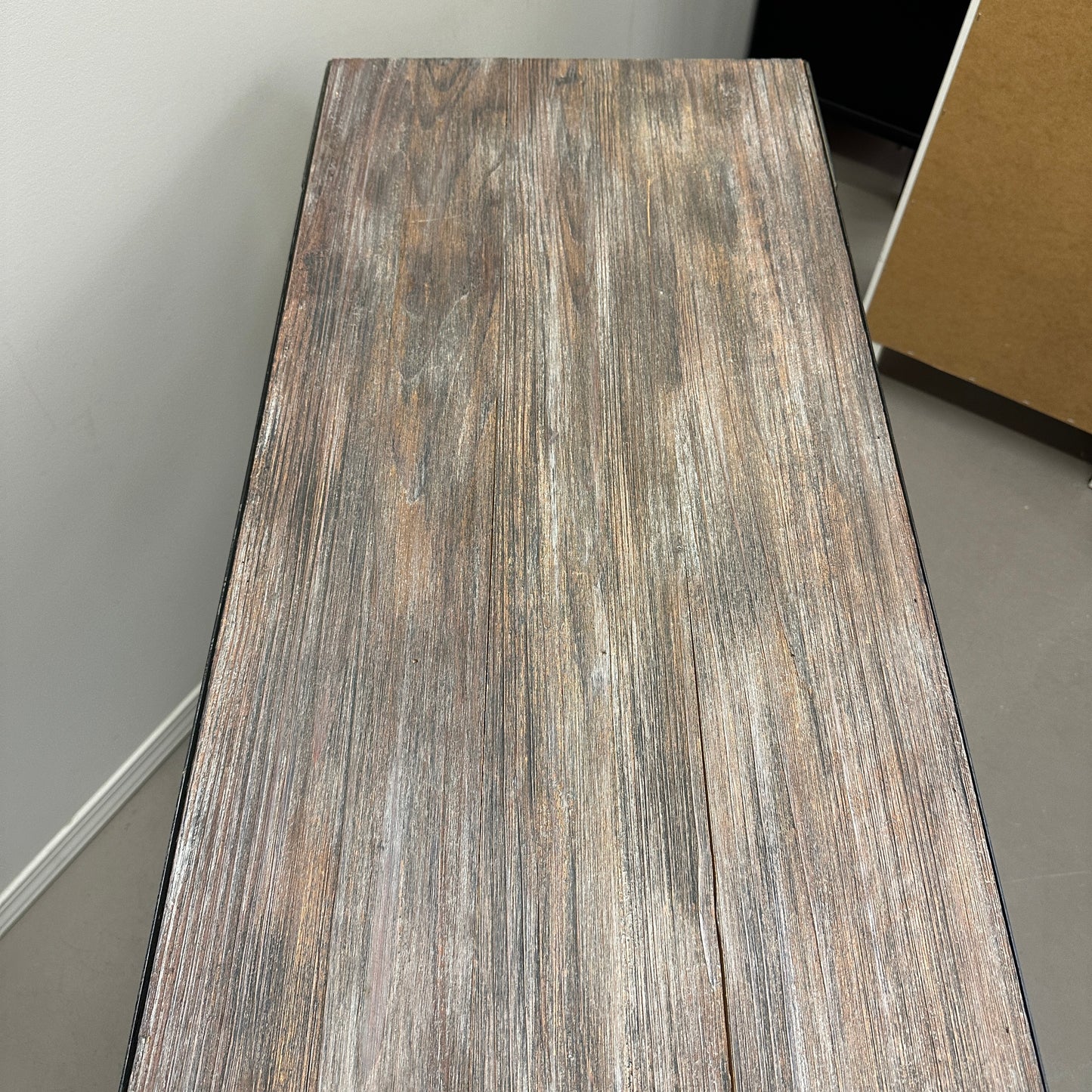 Industrial-Style Console Table on Wheels