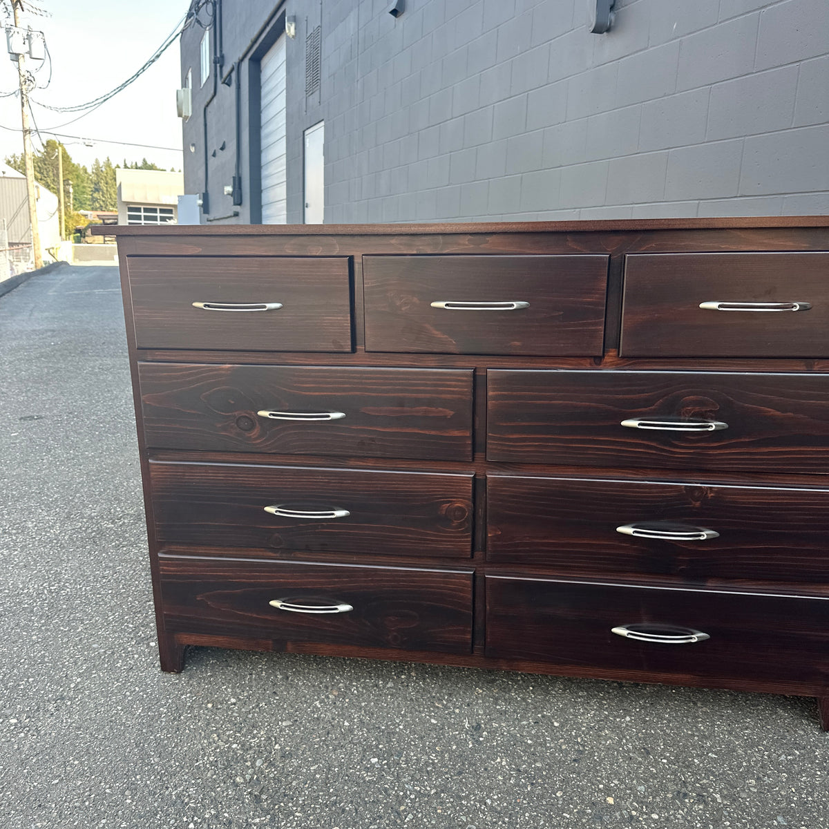 Dark Brown Solid Wood Dresser