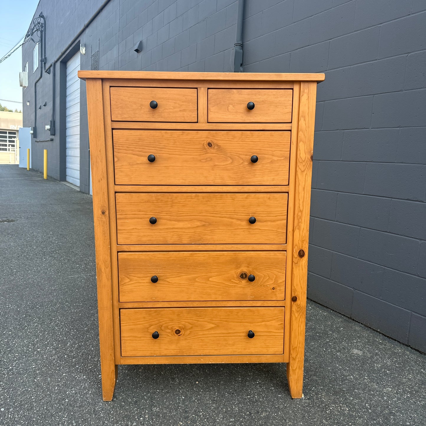 Solid Pine Highboy Dresser