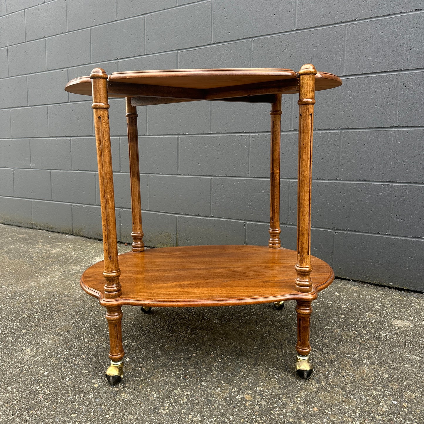 Antique Butler Bar Serving Cart