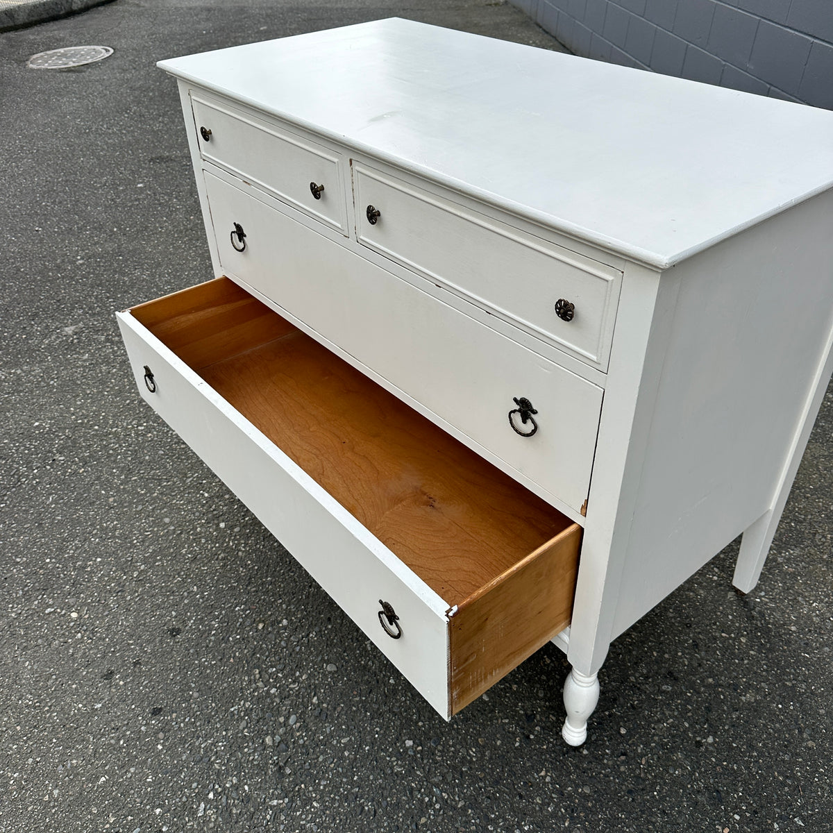 Beach White Antique Dresser