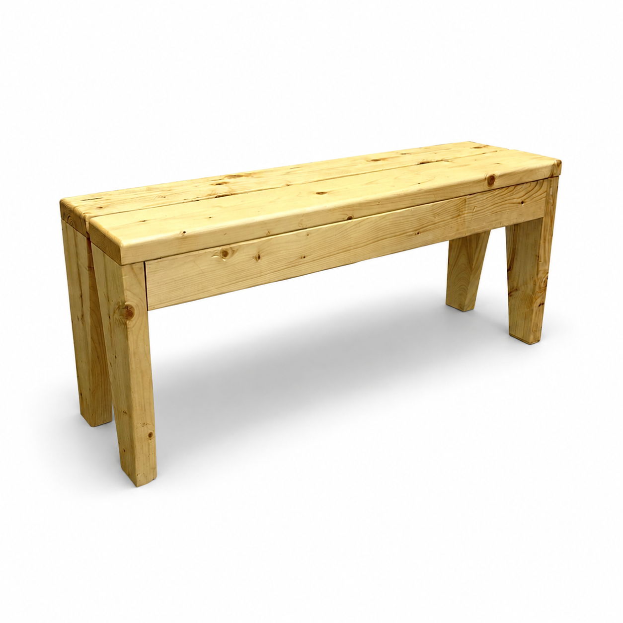 Pine Slab Solid Wood Bench