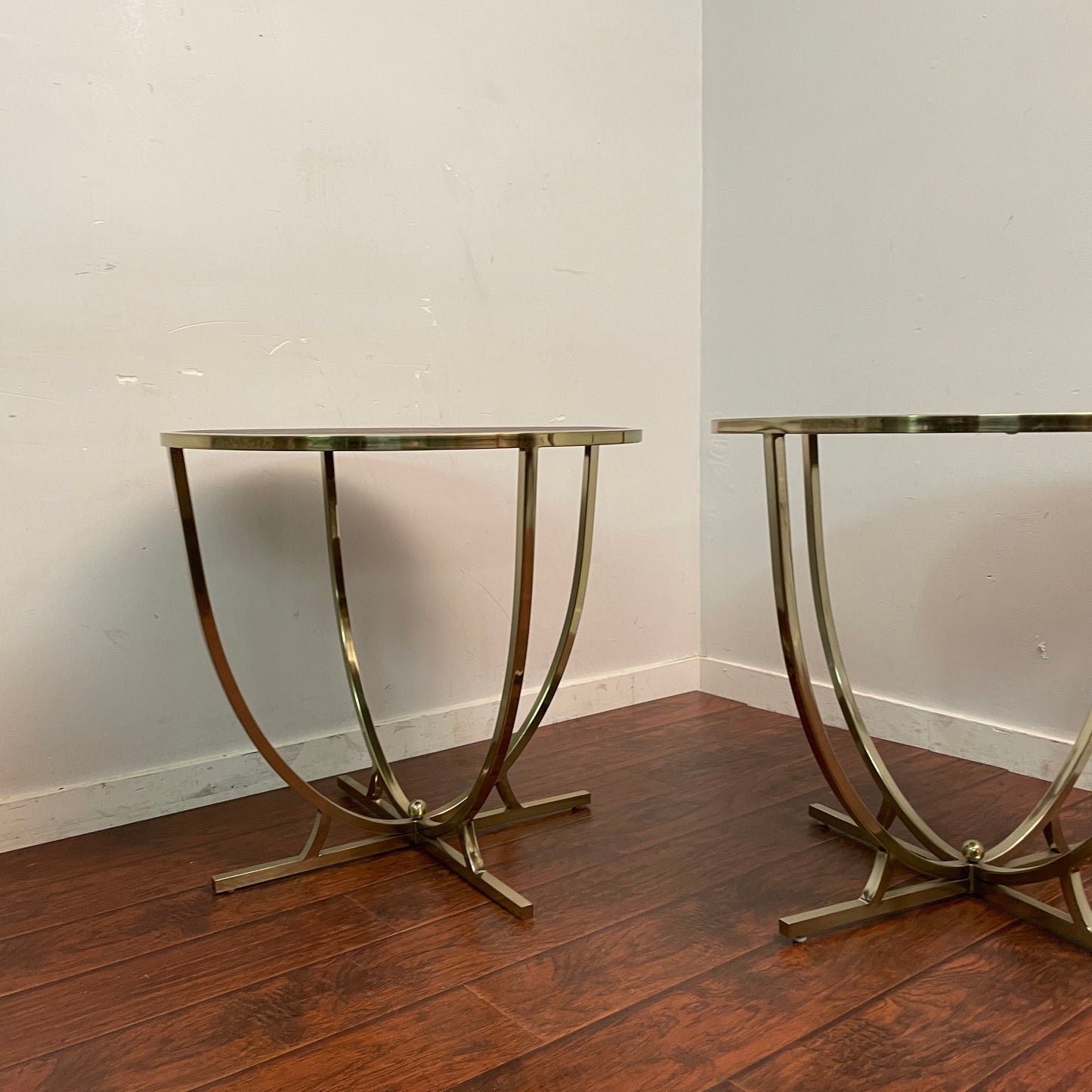 Alligator Skin Round Side Table (Pair)