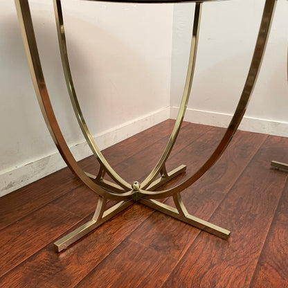 Alligator Skin Round Side Table (Pair)