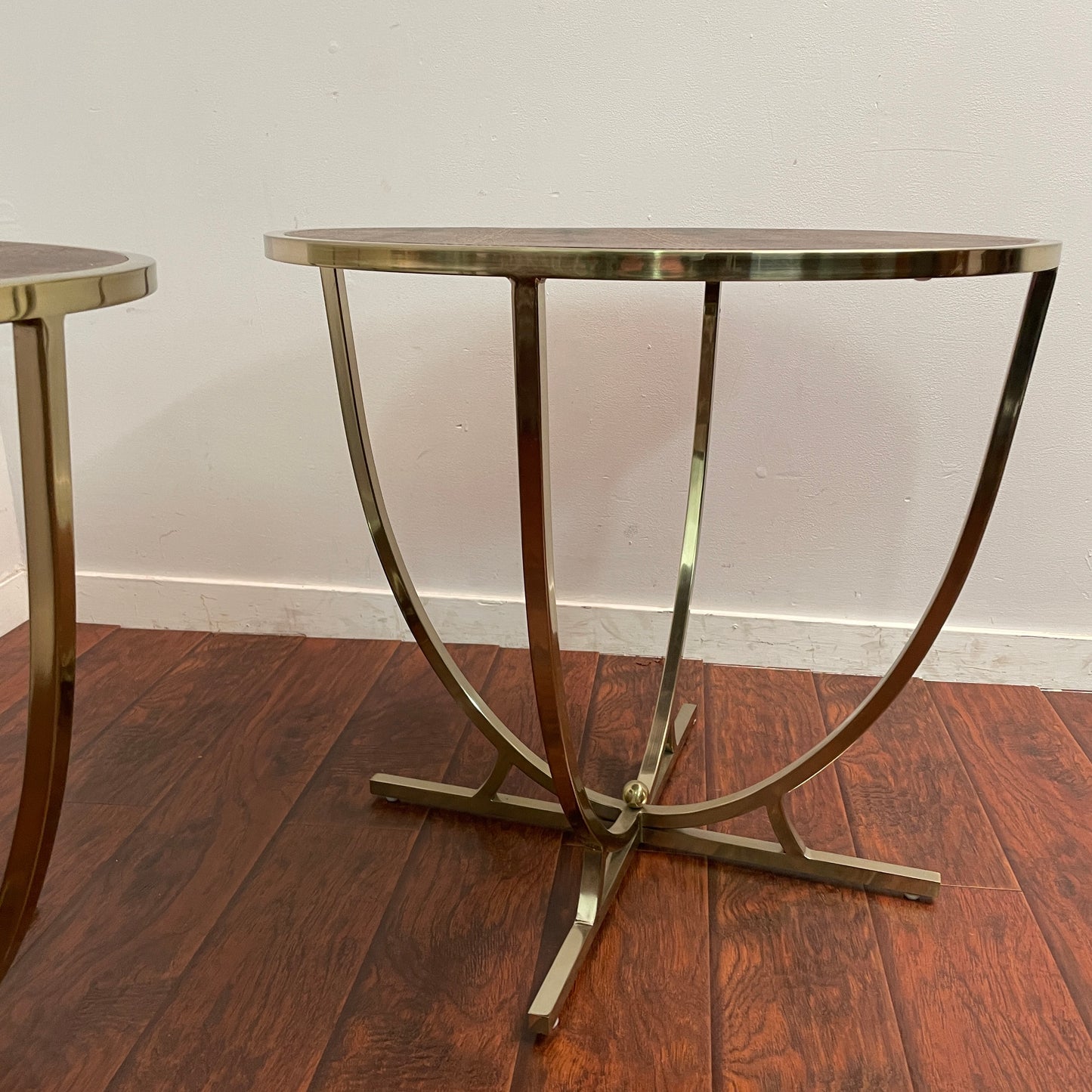 Alligator Skin Round Side Table (Pair)