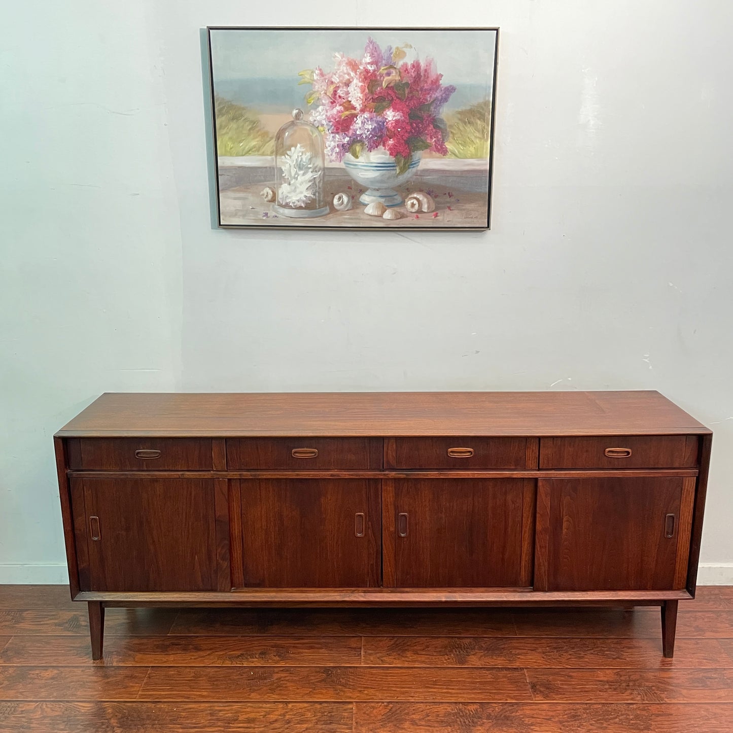 Danish Walnut Mid Century Modern Sideboard