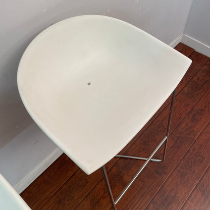 Bar-Height White Stools (x3)