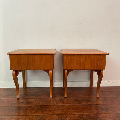 Mid-Century Modern Teak Nightstands (Pair)