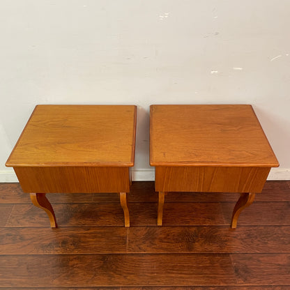 Mid-Century Modern Teak Nightstands (Pair)