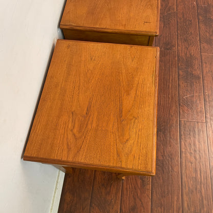 Mid-Century Modern Teak Nightstands (Pair)