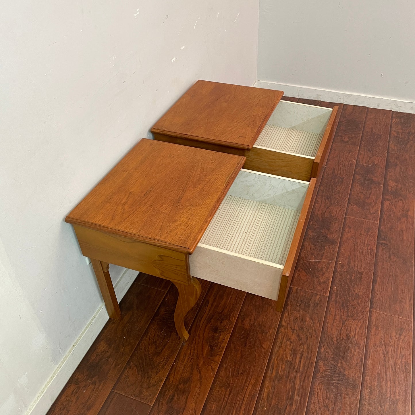 Mid-Century Modern Teak Nightstands (Pair)