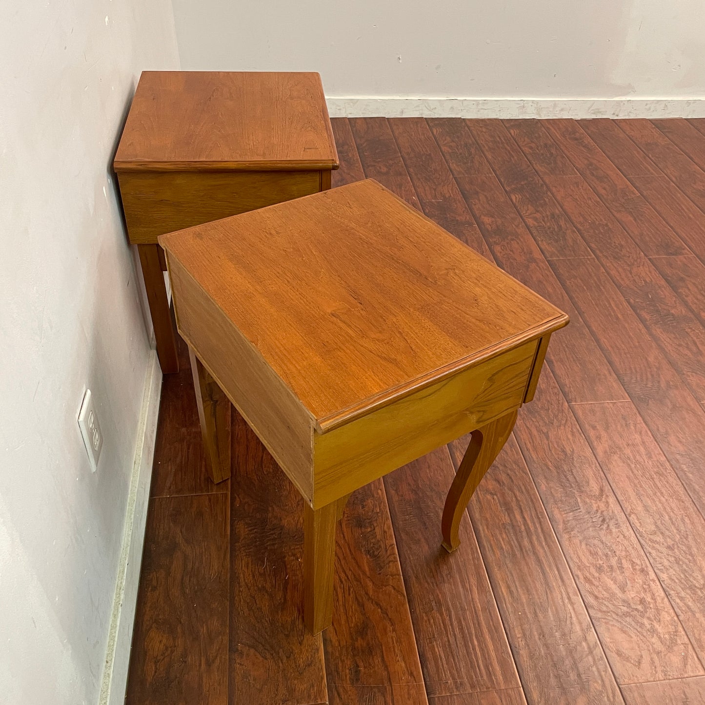 Mid-Century Modern Teak Nightstands (Pair)