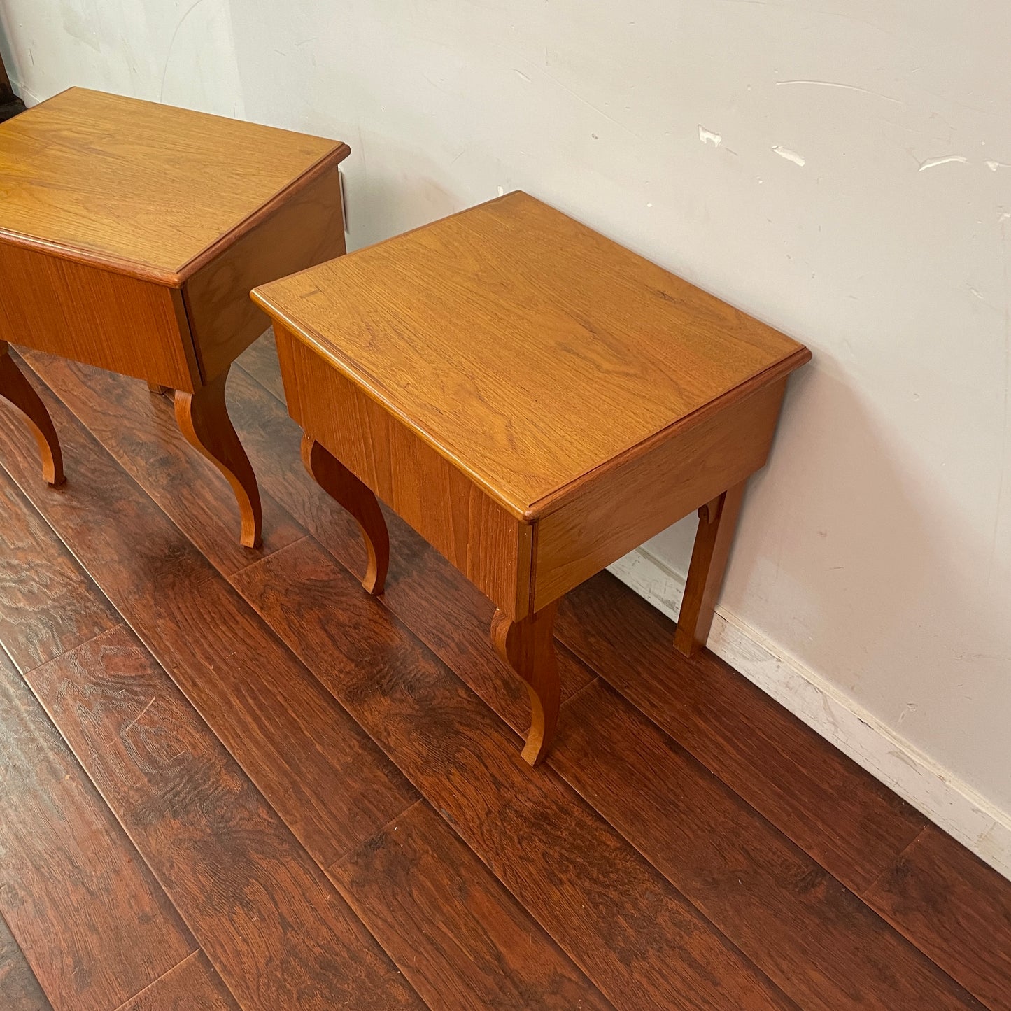 Mid-Century Modern Teak Nightstands (Pair)