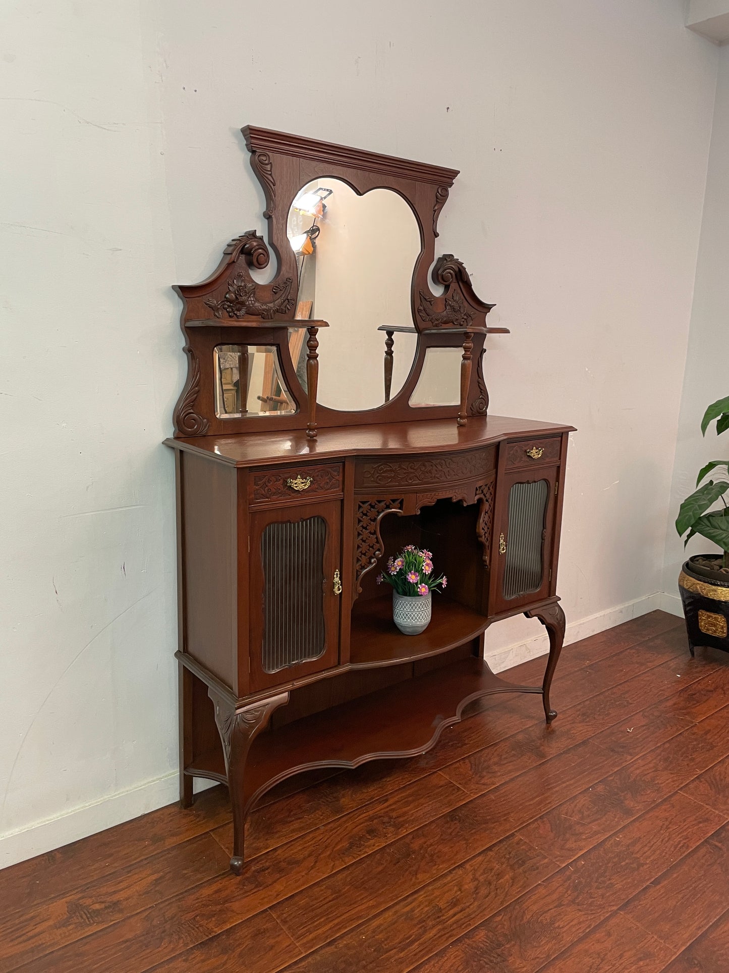 Antique Mahogany Display Cabinet