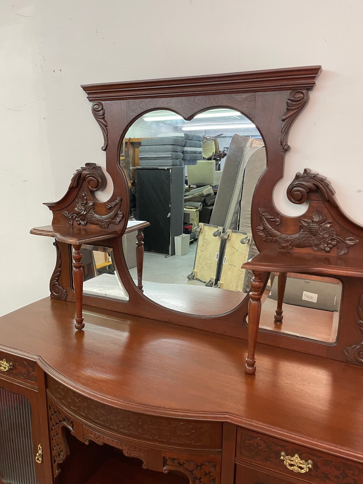 Antique Mahogany Display Cabinet