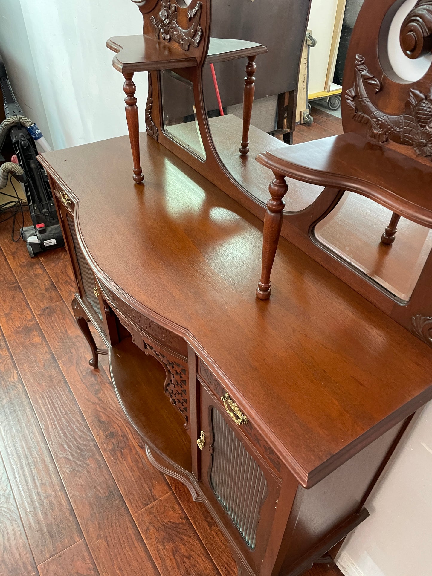 Antique Mahogany Display Cabinet