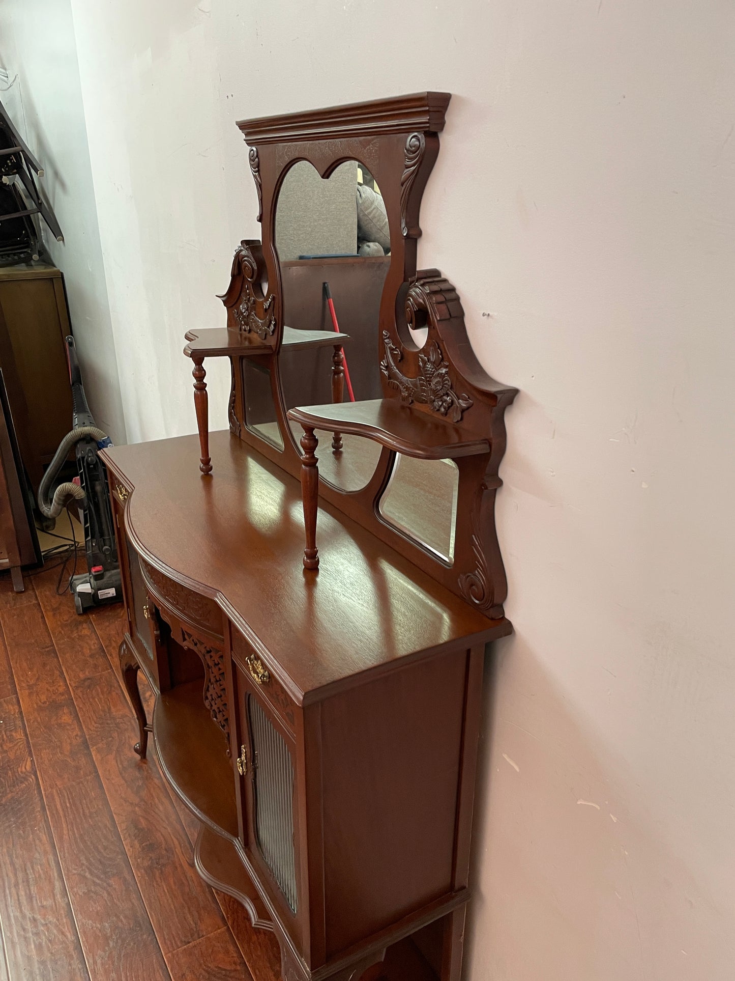 Antique Mahogany Display Cabinet