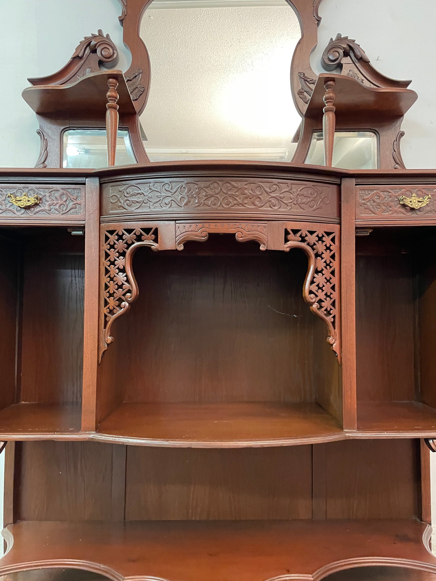 Antique Mahogany Display Cabinet